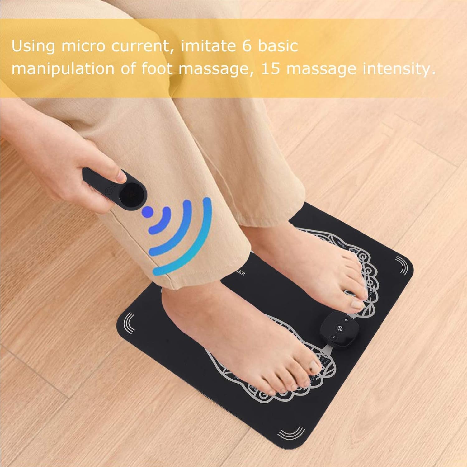 12616 Remote Control Massage, USB Foot Massager, Electric EMS Foot Massage Machine, Rechargeable Portable Folding Automatic with 8 Mode 19 Intensity, 15 Minute Auto Run for Legs, Body, Hand Therapy 12616 Remote Control Massage, USB Foot Massager, Electric EMS Foot Massage Machine, Rechargeable Portable Folding Automatic with 8 Mode 19 Intensity, 15 Minute Auto Run for Legs, Body, Hand Therapy